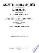 Gazzetta medica italiana, Lombardia