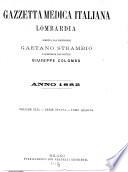 Gazzetta medica italiana, Lombardia