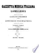 Gazzetta medica italiana Lombardia
