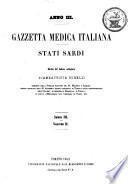 Gazzetta medica italiana. Stati Sardi