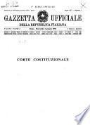 Gazzetta ufficiale della Repubblica italiana. Parte prima, 1. serie speciale, Corte costituzionale
