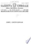 Gazzetta ufficiale della Repubblica italiana. Parte prima, 1. serie speciale, Corte costituzionale