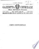 Gazzetta ufficiale della Repubblica italiana. Parte prima, 1. serie speciale, Corte costituzionale