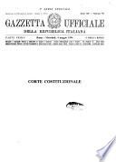 Gazzetta ufficiale della Repubblica italiana. Parte prima, 1. serie speciale, Corte costituzionale