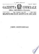 Gazzetta ufficiale della Repubblica italiana. Parte prima, 1. serie speciale, Corte costituzionale