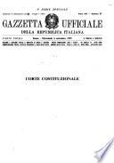 Gazzetta ufficiale della Repubblica italiana. Parte prima, 1. serie speciale, Corte costituzionale