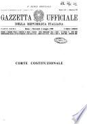 Gazzetta ufficiale della Repubblica italiana. Parte prima, 1. serie speciale, Corte costituzionale