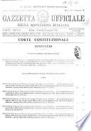 Gazzetta ufficiale della Repubblica italiana. Parte prima, 1. serie speciale, Corte costituzionale
