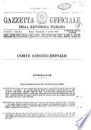 Gazzetta ufficiale della Repubblica italiana. Parte prima, 1. serie speciale, Corte costituzionale
