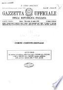 Gazzetta ufficiale della Repubblica italiana. Parte prima, 1. serie speciale, Corte costituzionale