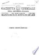 Gazzetta ufficiale della Repubblica italiana. Parte prima, 1. serie speciale, Corte costituzionale