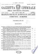 Gazzetta ufficiale della Repubblica italiana. Parte prima, 2. serie speciale, Comunità europee