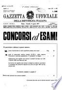 Gazzetta ufficiale della Repubblica italiana. Parte prima, 4. serie speciale, Concorsi ed esami