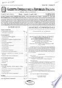 Gazzetta ufficiale della Repubblica italiana. Parte seconda, foglio delle inserzioni