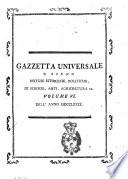 Gazzetta universale, o sieno