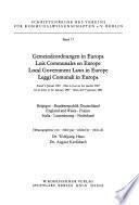 Gemeindeordnungen in Europa