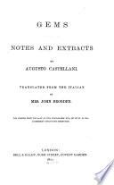 Gems; Notes and Extracts