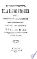 Genealogia della ragione filosofica, ossia Ricerche analitiche sulla origine ed obbietto della filosofia