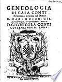 Geneologia di casa Conti breuemente descritta dal dottor d. Marco Dionigii. ..