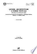 Generi, architetture e forme testuali
