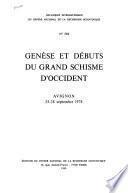 Genese Et Debuts Du Grand Schisme D' Occident