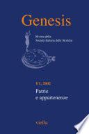 Genesis. Rivista della Società italiana delle storiche (2002) Vol. 1/1