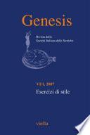 Genesis. Rivista della Società italiana delle storiche (2007) Vol. 6/1