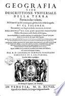 GEOGRAFIA CIOÈ DESCRITTIONE VNIVERSALE DELLA TERRA