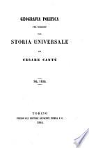 Geografia Politica per corredo alla Storia Universale