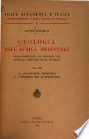 Geologia dell'Africa orientale: La successione terziaria e i fenomeni del quaternario