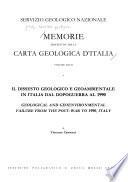 Geological and geoenvironmental failure from the post-war to 1990, Italy