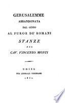 Gerusalemme abbandonata dal genio al furor de'Romani