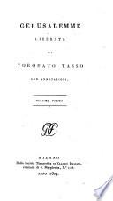 Gerusalemme liberata ... Volume primo