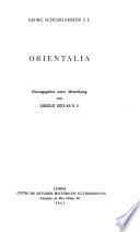Gesammelte Studien: Orientalia