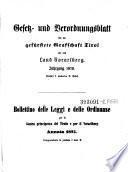 Gesetz- und Verordnungsblatt für die Gefürstete Grafschaft Tirol und das Land Vorarlberg