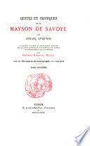 Gestez et croniques de la mayson de Savoye