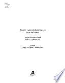 Gesuiti e università in Europa (secoli XVI-XVIII)