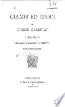 Giambi ed epodi di Giosuè Carducci (1867-1872)