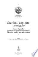 Giardini, contesto, paesaggio