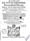Giardino di tutte l'historie piu notabili del mondo, dal suo principio sino all'anno 1606 ...
