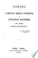 Ginevra, o L'orfana della Nunziata di Antonio Ranieri