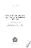 Giolitti e la nascita della Banca d'Italia nel 1893