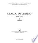 Giorgio De Chirico, 1888-1978: Catalogo