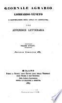 Giornale agrario Lombardo - Veneto
