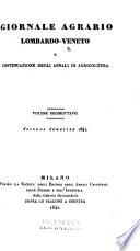Giornale agrario Lombardo - Veneto