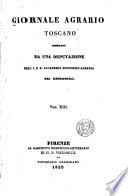 Giornale agrario toscano ...