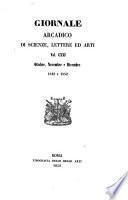 Giornale arcadico di scienze, lettere, ed arti