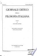 Giornale critico della filosofia italiana