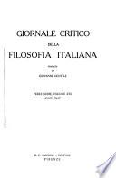 Giornale critico della filosofia italiana