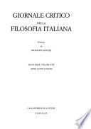 Giornale critico della filosofia italiana